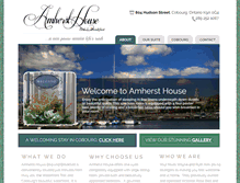 Tablet Screenshot of amhersthousebandb.com